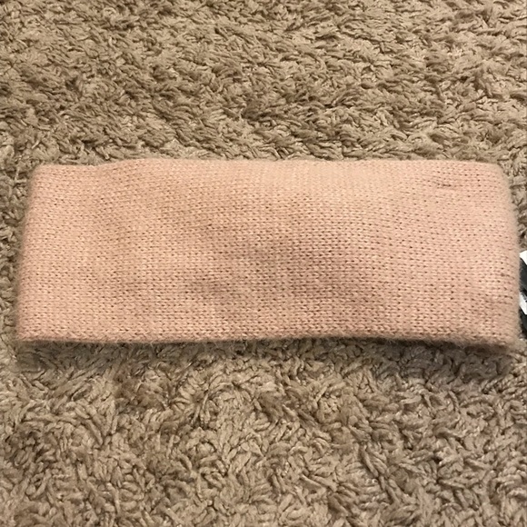 NEW Designer Bow Rhinestone Crystal Knit Soft Hair Band Headband Ear Muffs Pink - Picture 3 of 3